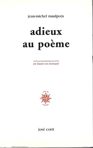 Couverture du livre Adieux au poème