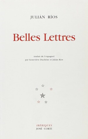 Couverture du livre Belles Lettres