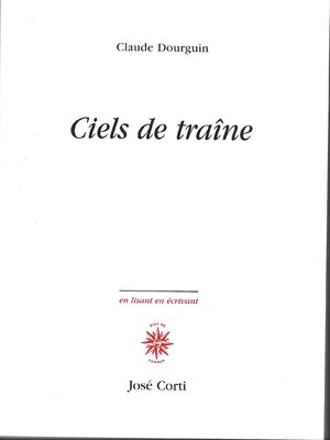 Couverture du livre Ciels de traîne