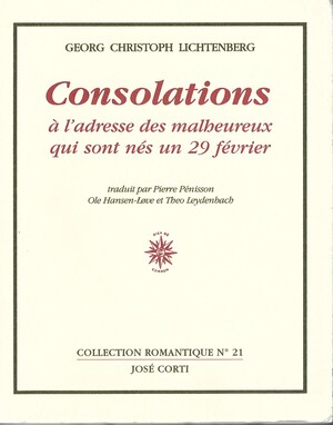 Couverture du livre Consolations à l’adresse des malheureux qui sont nés un 29 février