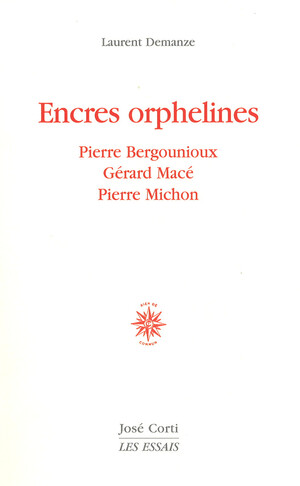 Couverture du livre Encres orphelines