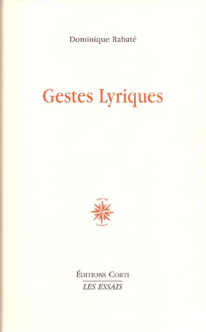 Couverture du livre Gestes lyriques