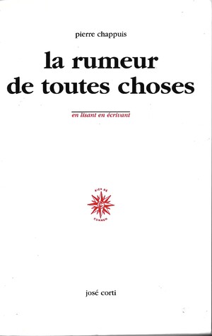 Couverture du livre La Rumeur de toutes choses