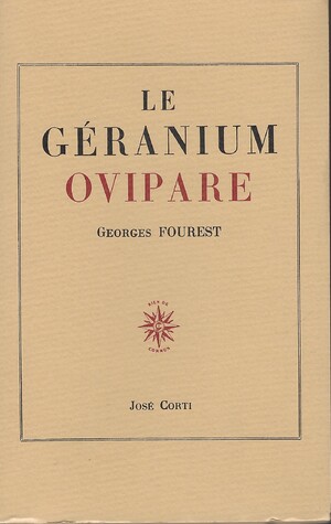 Couverture du livre Le géranium ovipare