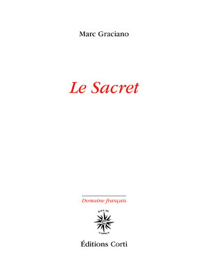 Couverture du livre Le Sacret