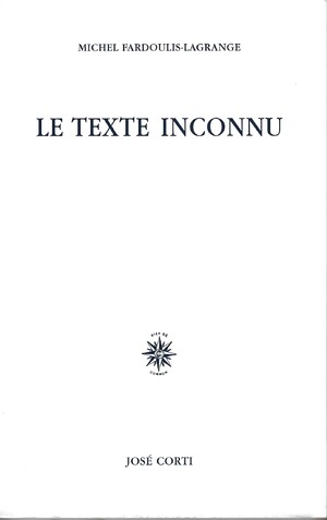 Couverture du livre Le texte inconnu