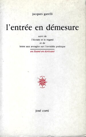 Couverture du livre L’Entrée en démesure