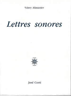 Couverture du livre Lettres sonores