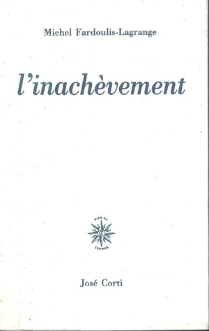 Couverture du livre L’Inachèvement
