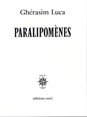 Couverture du livre Paralipomènes
