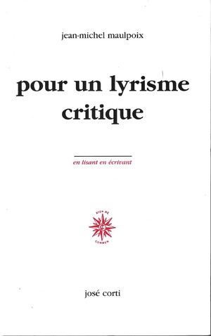 Couverture du livre Pour un lyrisme critique
