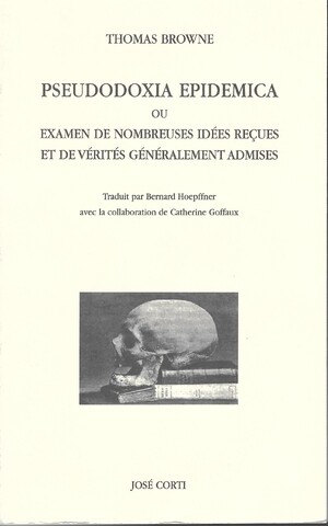 Couverture du livre Pseudodoxia Epidemica