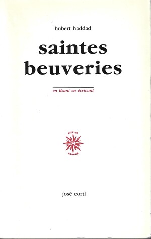 Couverture du livre Saintes-beuveries
