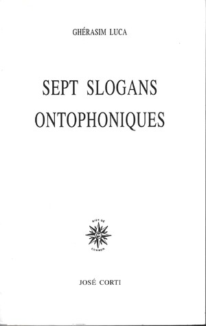 Couverture du livre Sept slogans ontophoniques